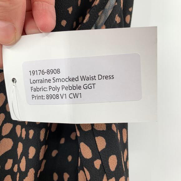 2/$30 FORTUNE Swimwear Cover Up Size S / M Lorraine Pebble Smocked Waist Dress - Picture 3 of 7